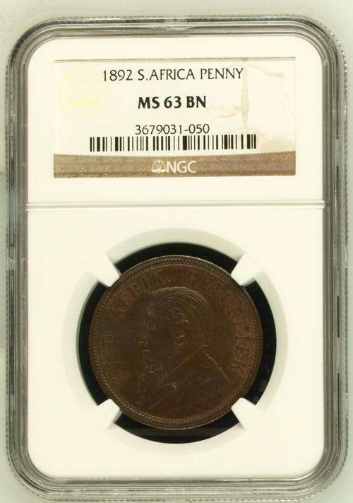 " Superior " Z.A.R. 1892 Penny - NGC Graded MS63BN - R1 Start